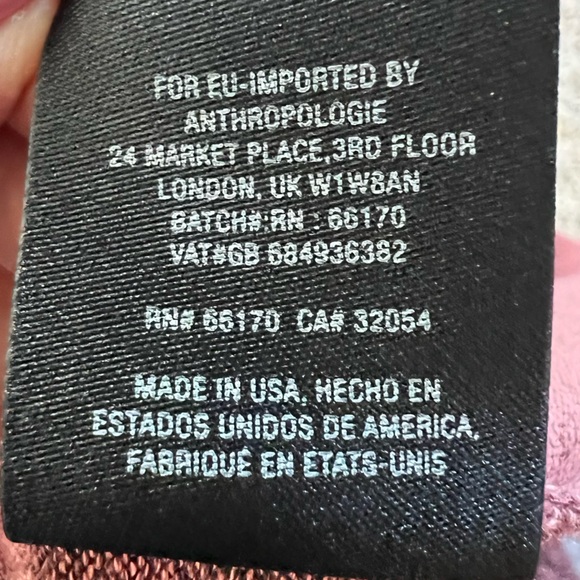 Anthropologie Postage Stamp Pink Long Sleeve Ruffle Split Hem Sweater Women's M - Picture 9 of 9